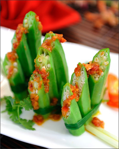 Đậu bắp sả ớt