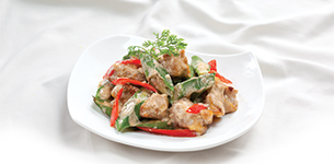 Đậu bắp thịt gà xào chao