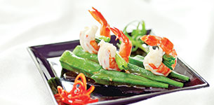 Đậu bắp xào tôm