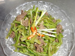 Đậu đũa xào thịt bò