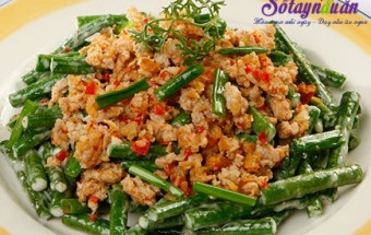 Đậu đũa xào tôm thịt