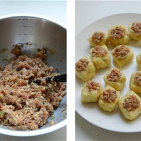 Cách làm đậu hũ chiên nhồi thịt băm