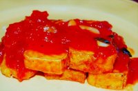 Đậu hủ chiên sốt cà chua