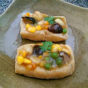 Cách làm đậu hũ chiên sốt ngũ sắc