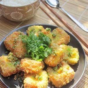 Cách làm đậu hũ chiên trứng vịt muối