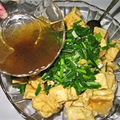Cách làm đậu hũ chiên ướp mắm hành