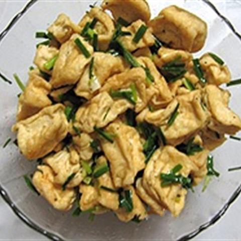 Cách làm đậu hũ chiên ướp mắm hành