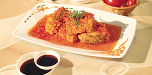 Đậu hũ chiên xốt cà