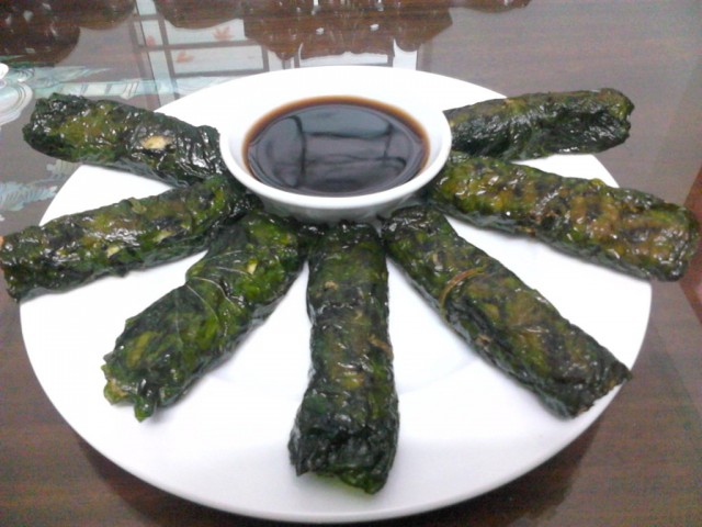 Đậu hũ cuốn lá lốt chay