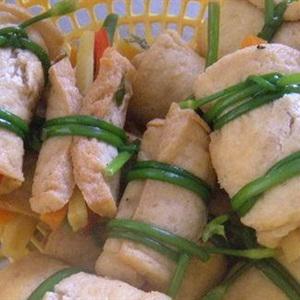 Cách làm đậu hũ cuộn rau củ