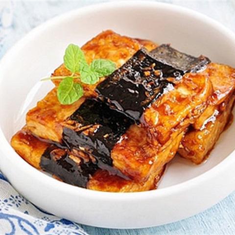 Cách làm đậu hũ cuốn rong biển