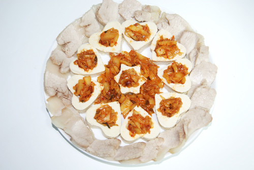 Đậu hủ hấp nhồi kim chi