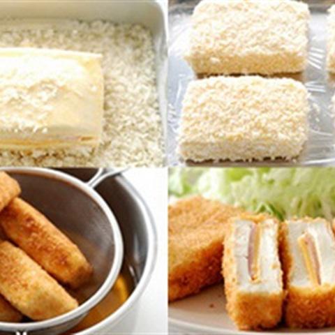 Cách làm đậu hũ kẹp phô mai chiên xù