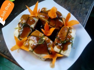 Đậu hũ kẹp tôm thịt hấp