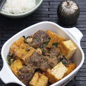 Cách làm đậu hũ kho bắp bò