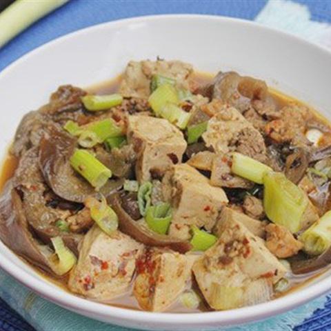 Cách làm đậu hũ kho cà tím và tương đậu đen