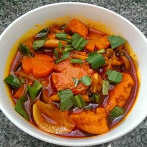 Cách làm đậu hũ kho sả chay