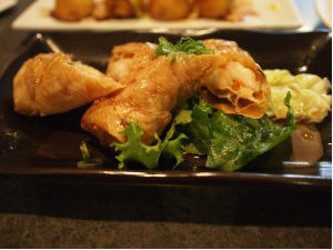 Đậu hũ ki cuộn tôm chiên