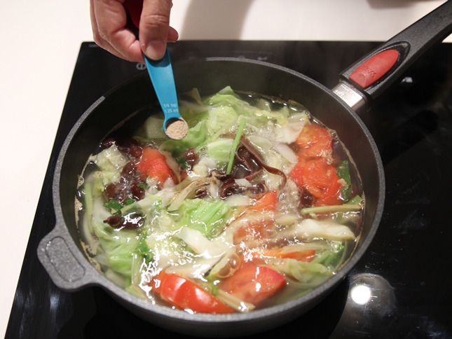 Đậu hũ nấu đậu bắp, củ từ cho ngày hè nóng nực