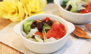 Đậu hũ nấu đậu bắp, củ từ cho ngày hè nóng nực