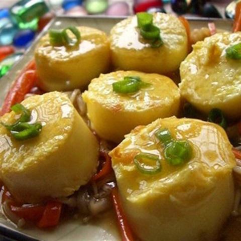 Cách làm đậu hũ Nhật sốt nấm kim châm