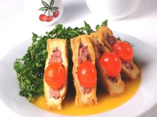 Đậu hũ nhồi trứng muối