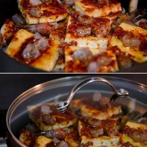 Cách đậu hũ non hấp tôm thịt sốt chua ngọt