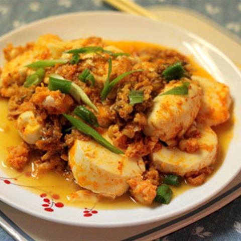 Cách làm đậu hũ non om tôm