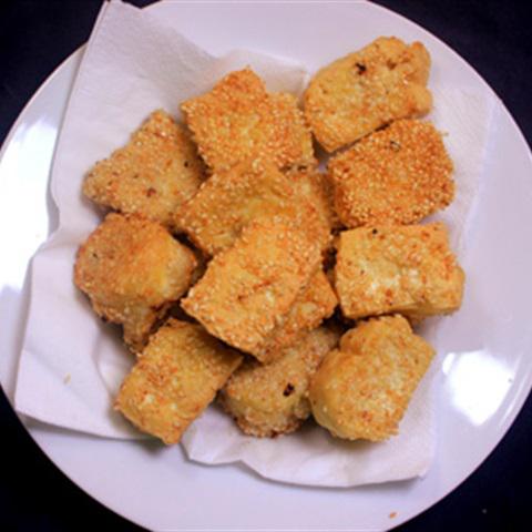 Cách làm đậu hũ non tẩm mè chiên