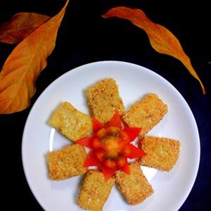 Cách làm đậu hũ non tẩm mè chiên