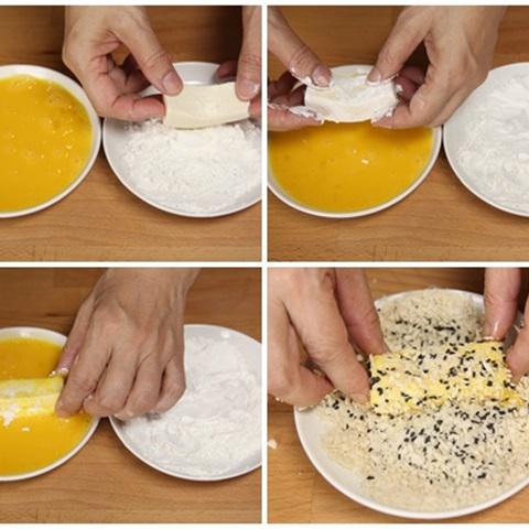 Cách làm đậu hũ tẩm mè chiên