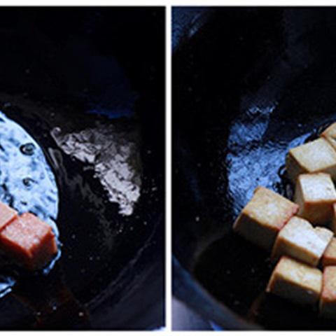 Cách làm đậu hũ xóc thịt hộp