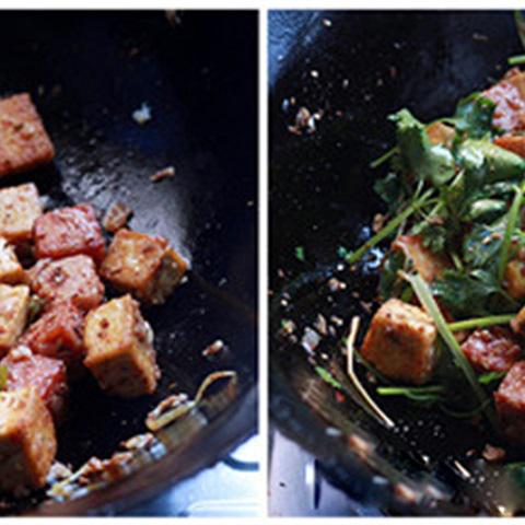 Cách làm đậu hũ xóc thịt hộp