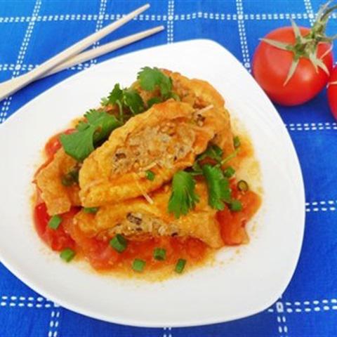 Cách làm đậu nhồi thịt sốt cà chua