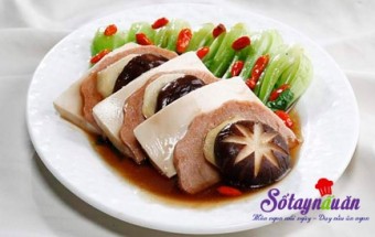 Đậu non hấp nấm hương