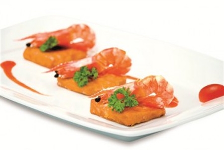 Đậu phụ hấp tôm