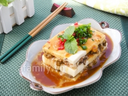 Đậu phụ non hấp tôm thịt lạ mà ngon