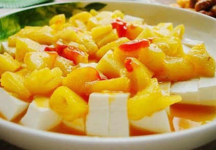 Đậu phụ sốt dứa tươi