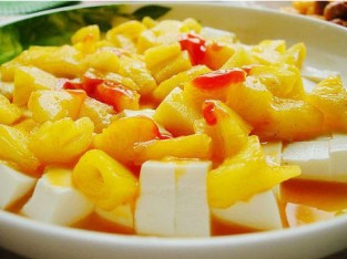 Đậu phụ sốt dứa tươi