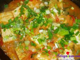 Đậu phụ sốt thịt bằm-món ngon cho mọi nhà