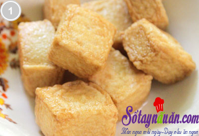 Đậu phụ xào nấm và cà tím