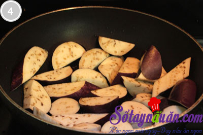 Đậu phụ xào nấm và cà tím