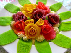 Đẹp mắt, ngon miệng bánh hoa hồng