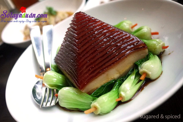 Độc đáo với thịt sốt hình kim tự tháp – món ngon Hàng Châu