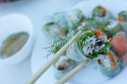 Đổi món với gỏi cuốn cá nướng