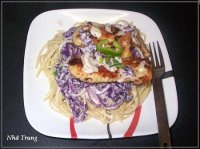 Đổi vị với mỳ ý thịt gà xốt kem