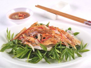 Đọt cóc trộn khô cá mối