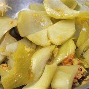 Cách làm dưa cải chua trộn bắp bò