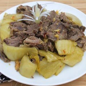 Cách làm dưa cải chua trộn bắp bò