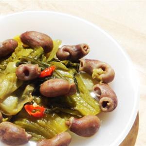 Cách làm dưa cải xào bao tử cá